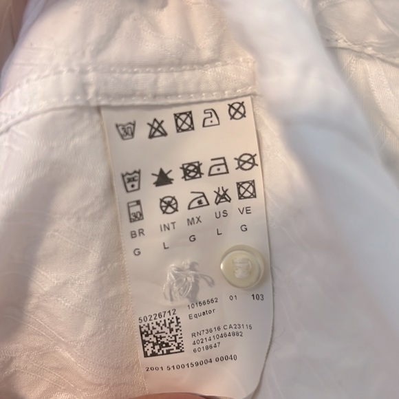 Hugo Boss Orange Mens Dress Shirt L Diamond Pattern - Picture 5 of 6